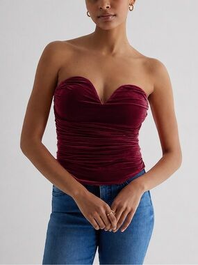 Express Tops | Body Contour Compression Corset Cropped Tube Top NWT